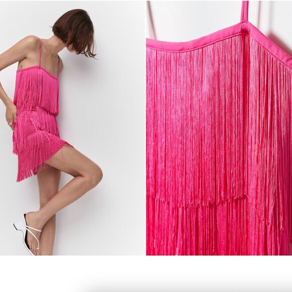 MANGO Fringe dress Size M NEW WITH TAG! - Picture 6 of 6